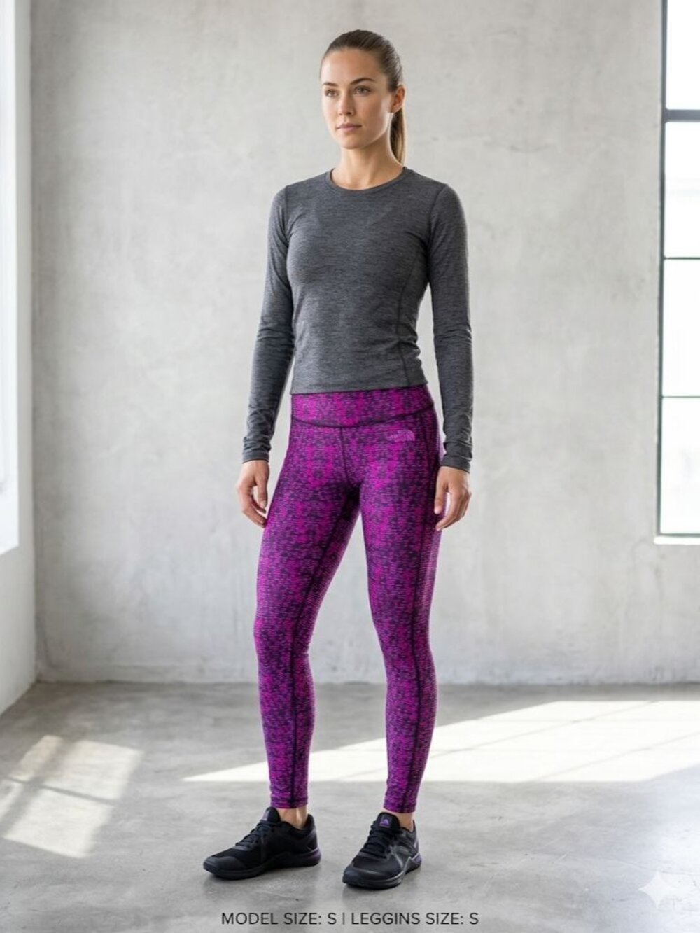 The North Face Pulse Tights Leggings Size S Pink Purple